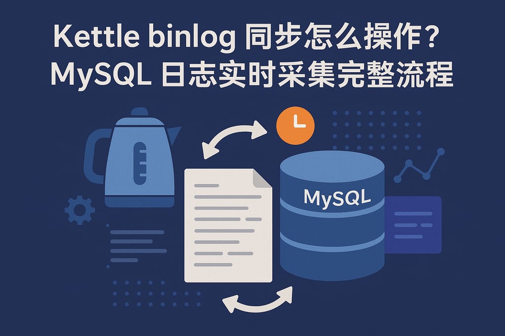 kettle binglog同步怎么操作？MySQL日志实时采集完整流程